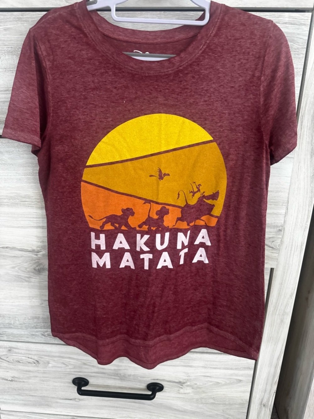 Disney Maroon Heather Logo Tee